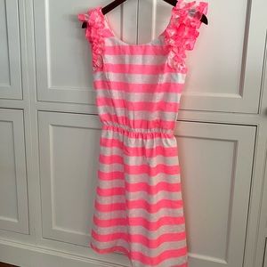 Lilly Pulitzer pink and white striped dress - size XS